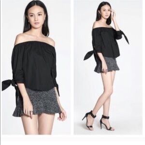 Guest Editor Black Off-Shoulder Top